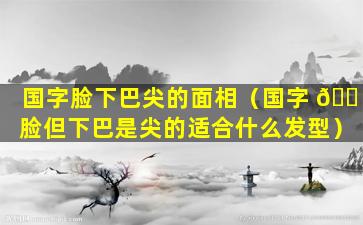 国字脸下巴尖的面相（国字 🐠 脸但下巴是尖的适合什么发型）